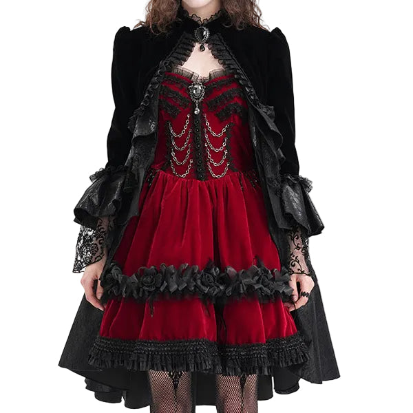 Rayleigh Victorian Gothic Velvet Jacket by Devil Fashion