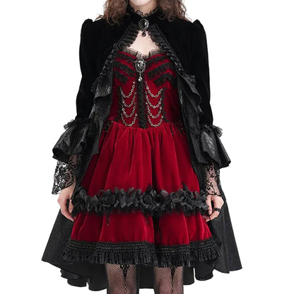 Rayleigh Victorian Gothic Velvet Jacket by Devil Fashion