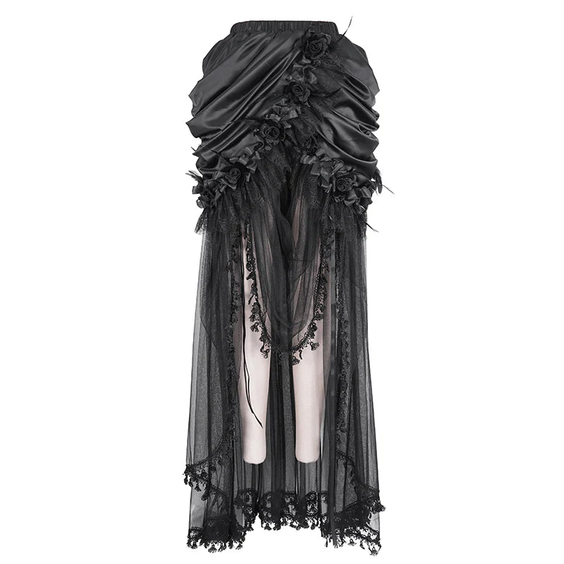 Roseanne Gothic Mesh Tail Skirt by Eva Lady