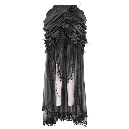 Roseanne Gothic Mesh Tail Skirt by Eva Lady