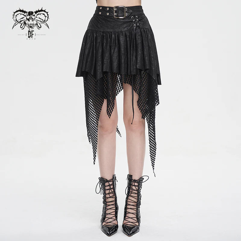 Fairy Goth Asymmetric Black Skirt by Devil Fashion