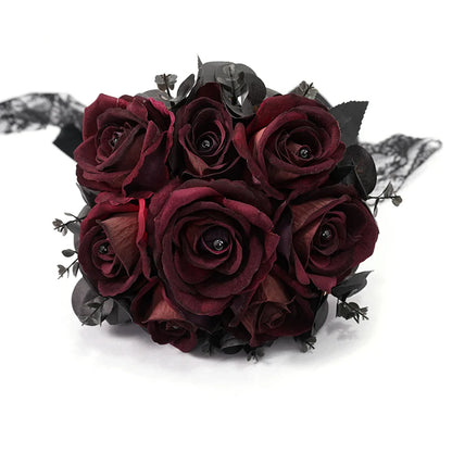 Gothic Wedding Rose Bouquet by Eva Lady