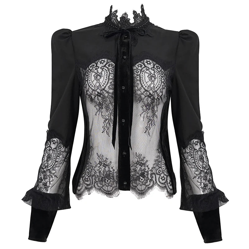 Belinda Gothic Lace Blouse Top by Eva Lady