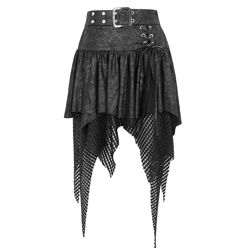 Fairy Goth Asymmetric Black Skirt by Devil Fashion