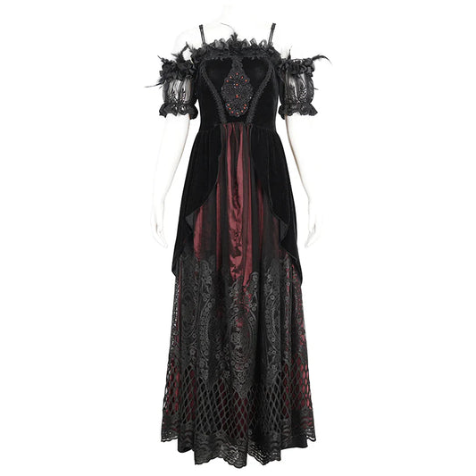 Gwendoly Red Gothic Dress by Eva Lady