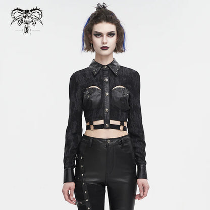 Trixie Gothic Crop Top by Devil Fashion