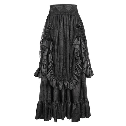 Cullen Black Gothic High Waist Skirt by Devil Fashion