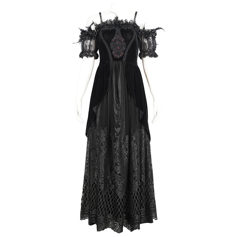 Gwendoly Black Gothic Dress by Eva Lady