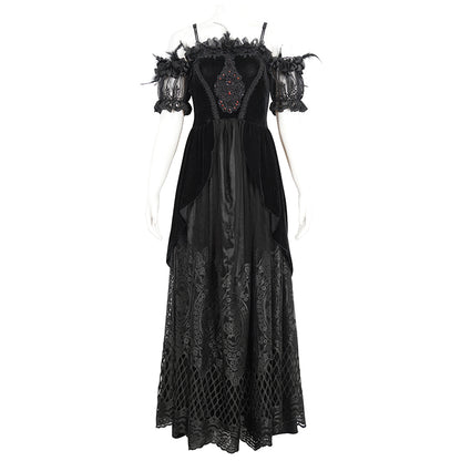 Gwendoly Black Gothic Dress by Eva Lady
