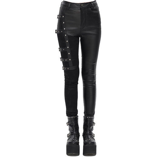 Grimsley Gothic Faux Leather Pants by Devil Fashion
