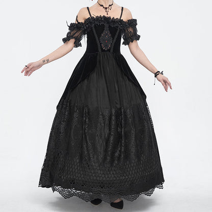 Gwendoly Black Gothic Dress by Eva Lady