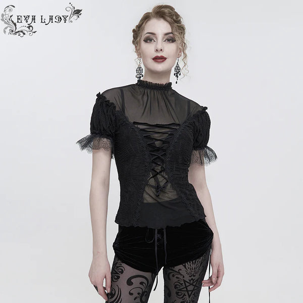 Lost In The Fog Gothic Top by Eva Lady