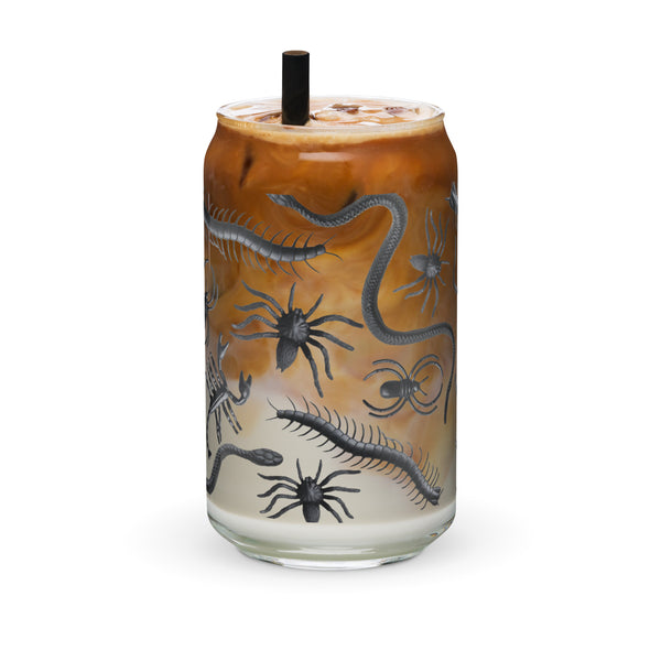 Cute Creepy Crawlies Glass Can Cup by The Dark Side of Fashion