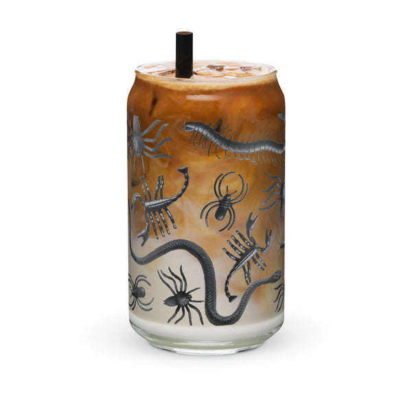 Cute Creepy Crawlies Glass Can Cup by The Dark Side of Fashion