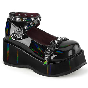 CUBBY-25 Spiderweb Heart Maryjane Shoes by Demonia