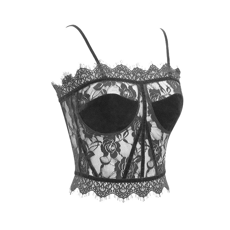 Samara Lace Crop Top by Devil Fashion