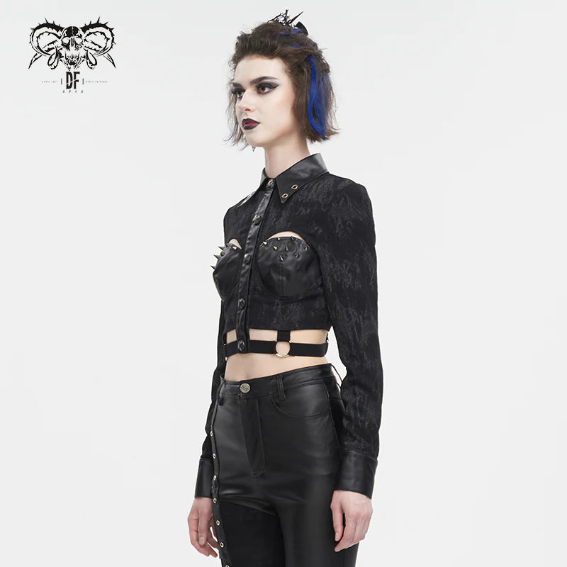 Trixie Gothic Crop Top by Devil Fashion