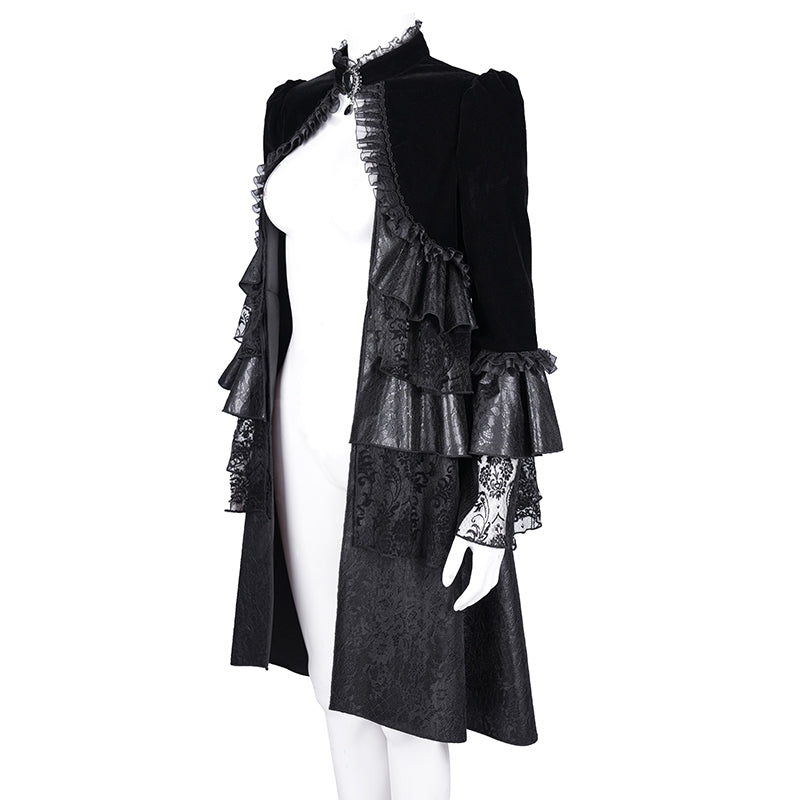 Rayleigh Victorian Gothic Velvet Jacket by Devil Fashion