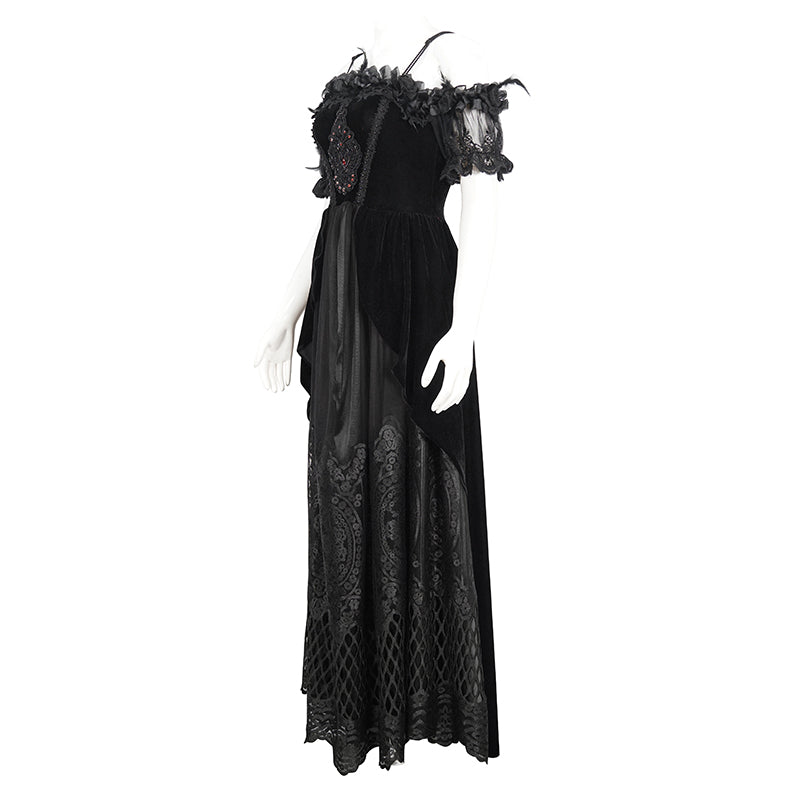 Gwendoly Black Gothic Dress by Eva Lady