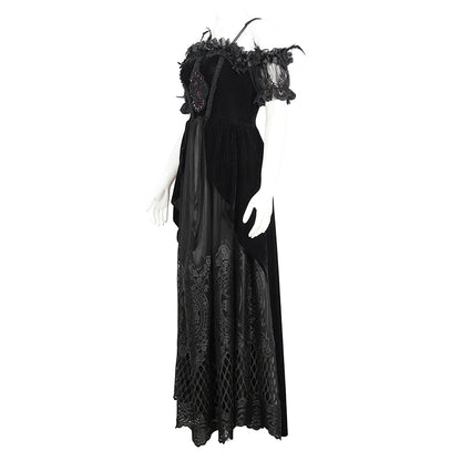 Gwendoly Black Gothic Dress by Eva Lady