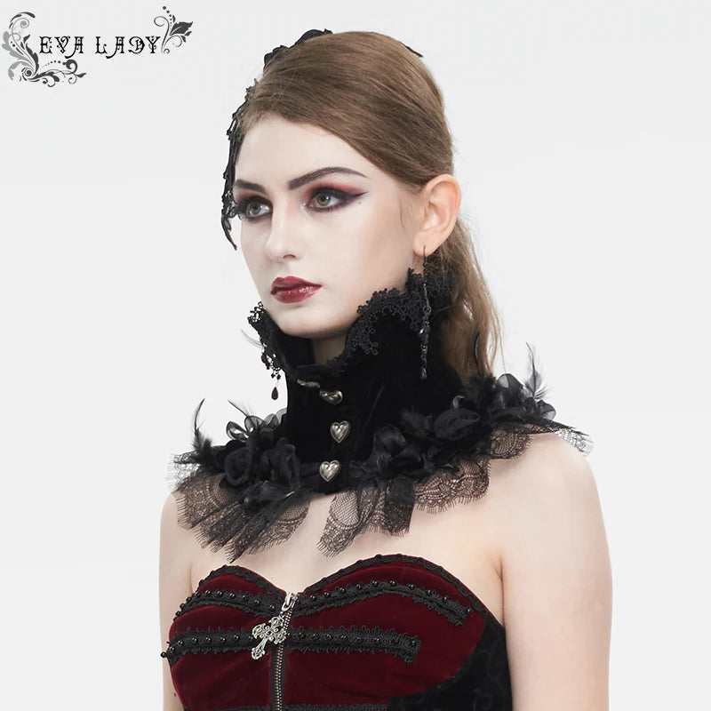 Bleeding Hearts Gothic Collar Choker by Eva Lady