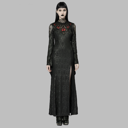 Shadowed Arachnid Maxi Dress by Punk Rave