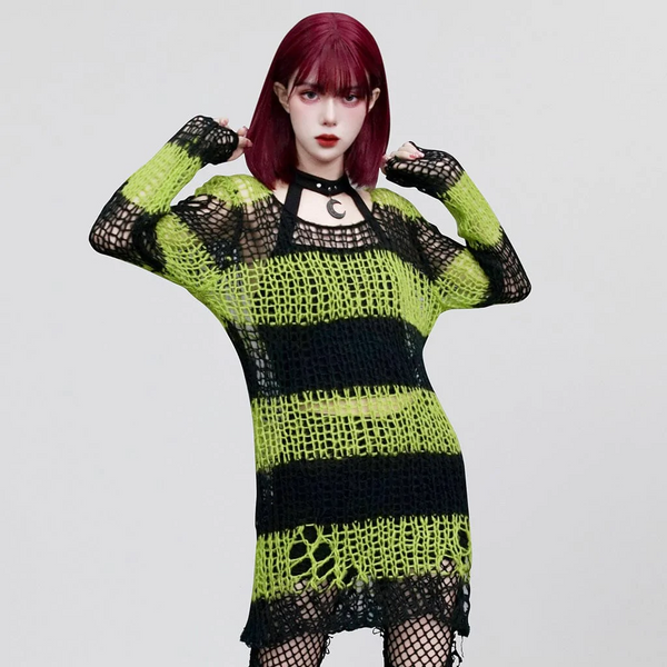 Killing Eve Distressed Sweater Top by Punk Rave