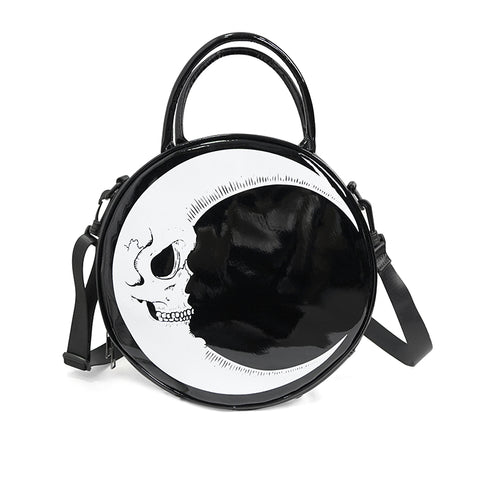 Skull Moon Crescent Bag by Devil Fashion