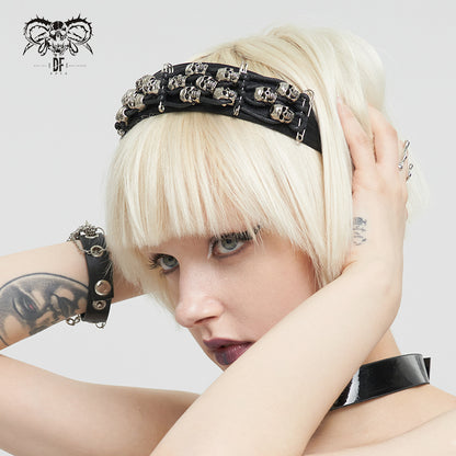 Gothic Skulls Headband by Devil Fashion