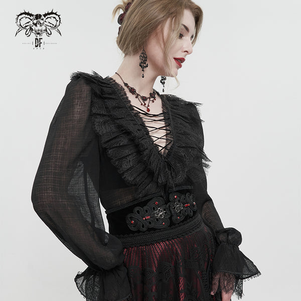 Gothic Bathory Jewels Corset Belt by Devil Fashion