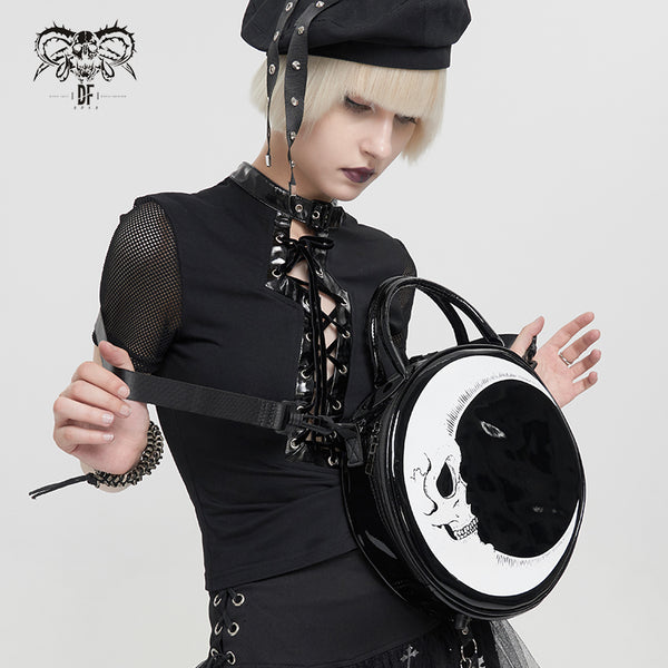 Skull Moon Crescent Bag by Devil Fashion