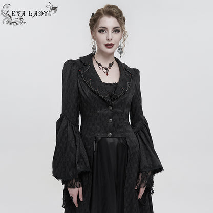 Belvedere Bell Sleeve Long Coat by Eva Lady