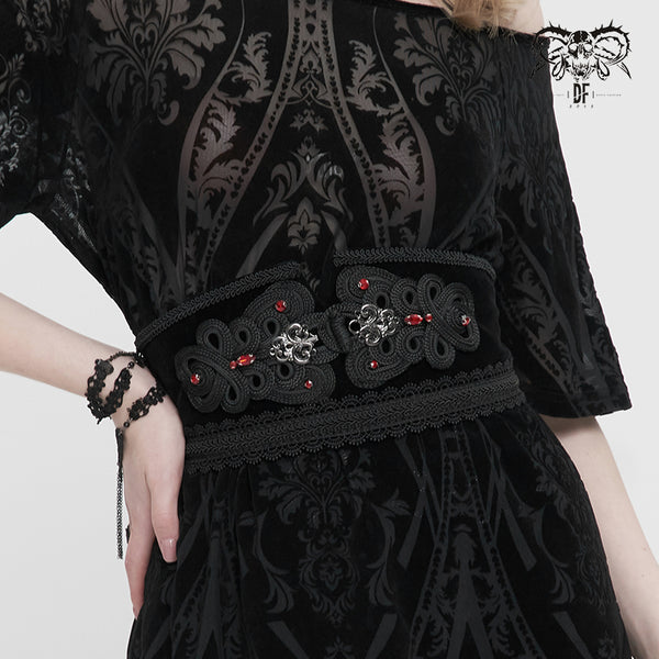 Gothic Bathory Jewels Corset Belt by Devil Fashion