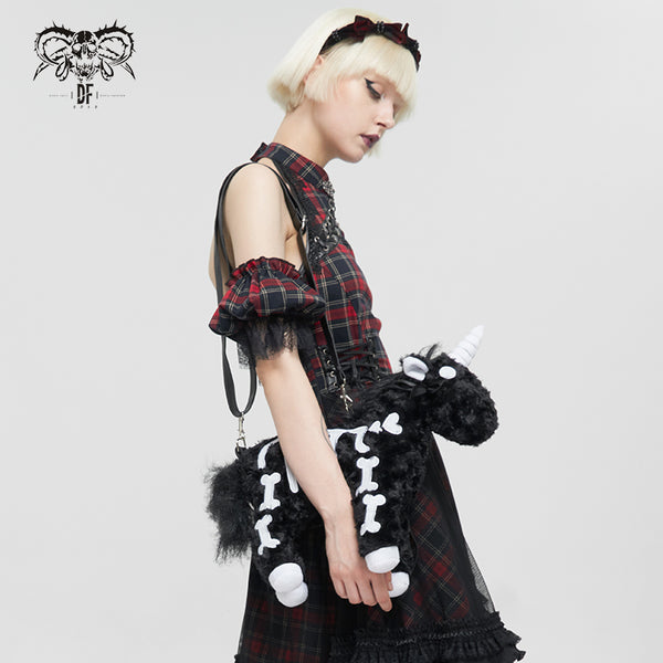 Gothic Unicorn Skeleton Bag by Devil Fashion