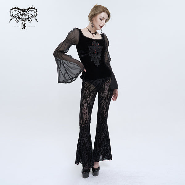 Salem Gothic Flare Pants by Devil Fashion