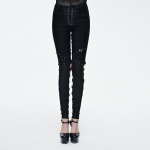 Devil's Grin Lace Up Pants by Devil Fashion