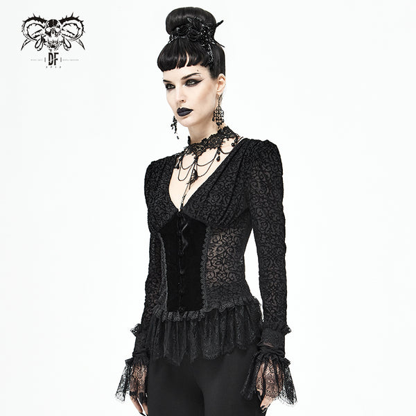 Deadly Vines Mesh Lace Top by Devil Fashion