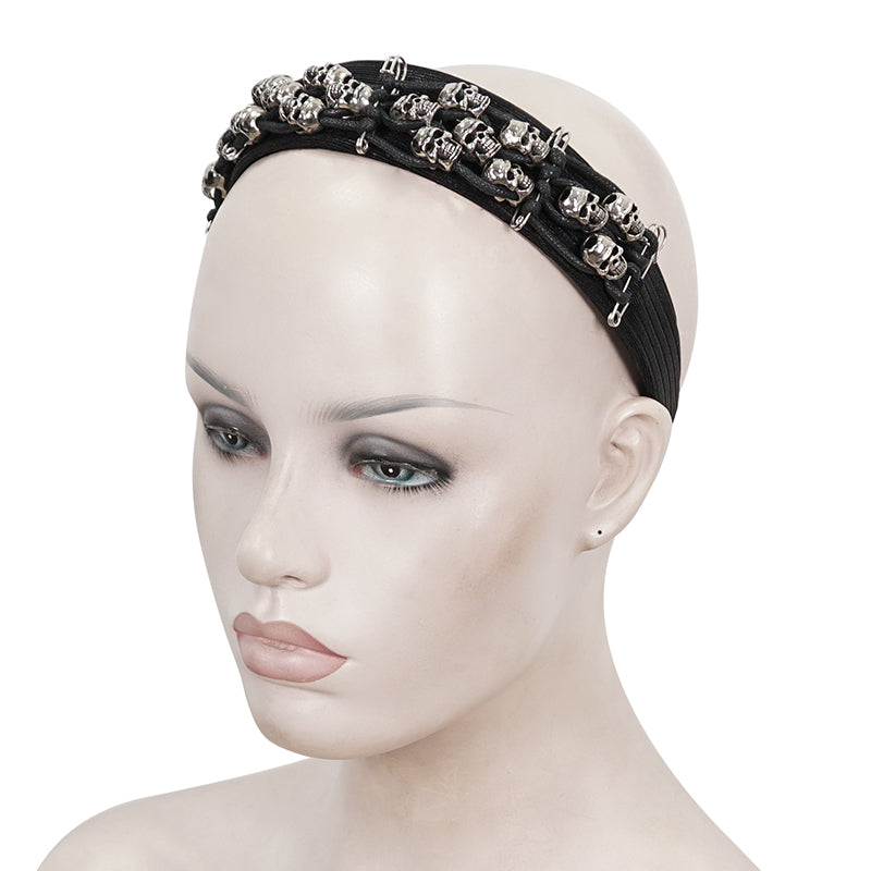 Gothic Skulls Headband by Devil Fashion