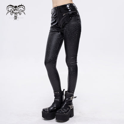 Hextatic Faux Leather Pants by Devil Fashion