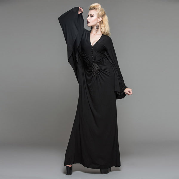Isadora Plunge Neck Dress by Devil Fashion