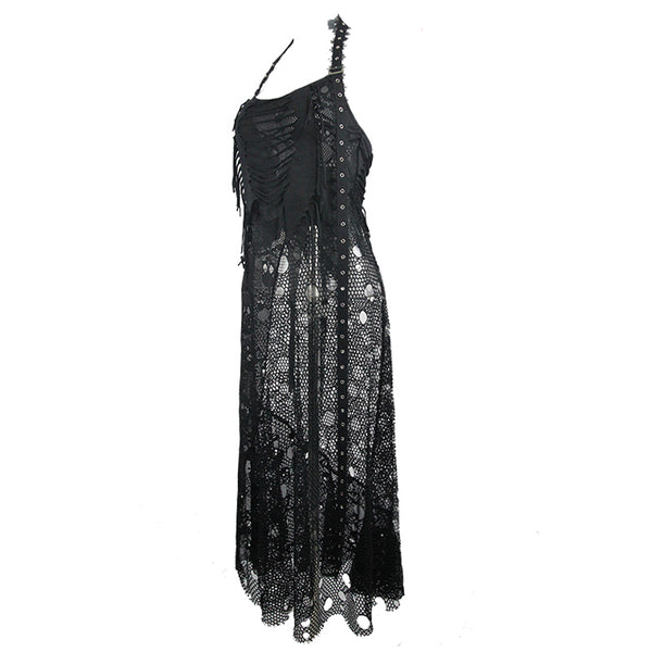 Zephyr Skull & Bones Mesh Net Dress by Devil Fashion