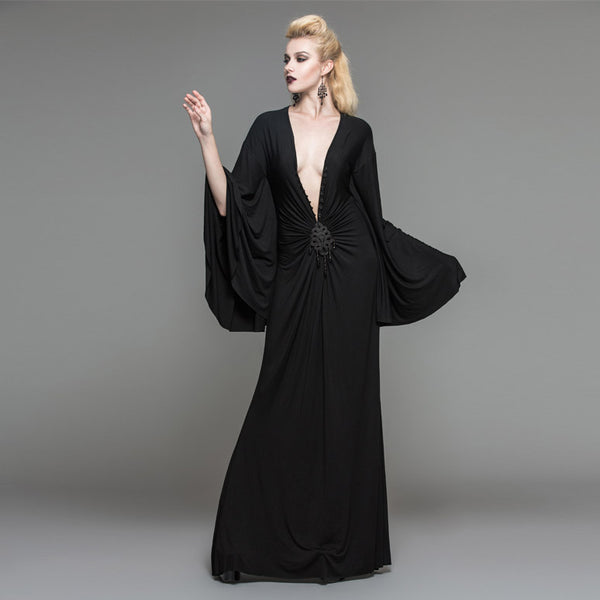 Isadora Plunge Neck Dress by Devil Fashion
