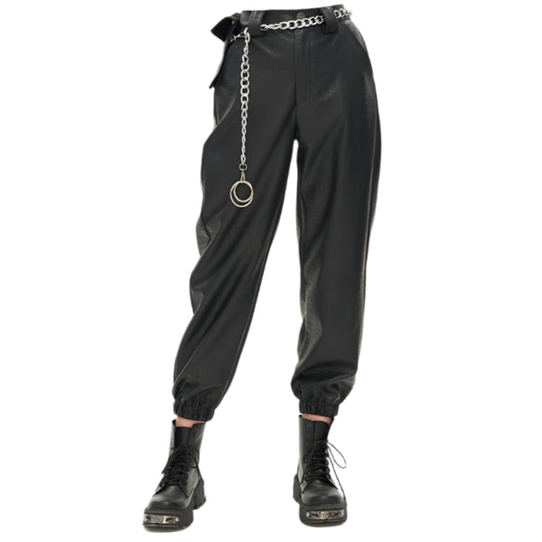 Damien Faux Leather Pants by Devil Fashion