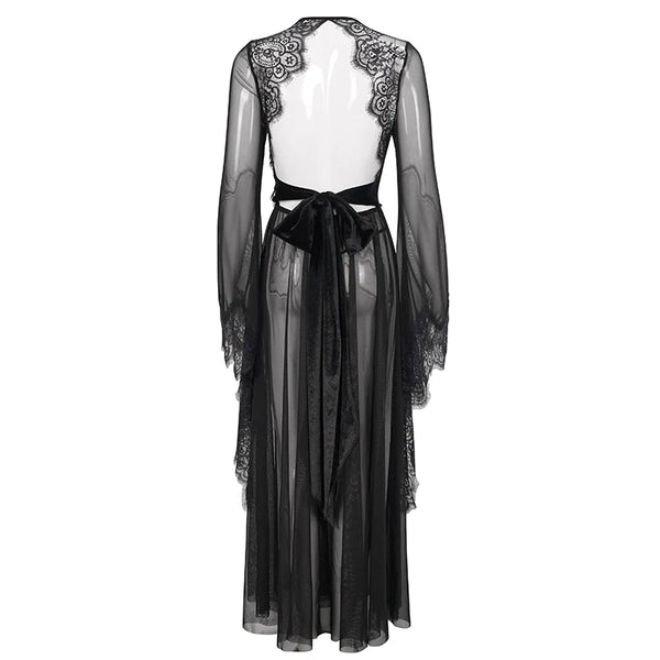 Ligeria Gothic Lace Nightgown Dress by Eva Lady