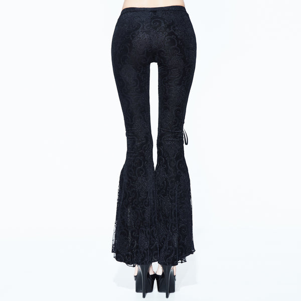 Charmed Lace Up Flared Pants by Devil Fashion