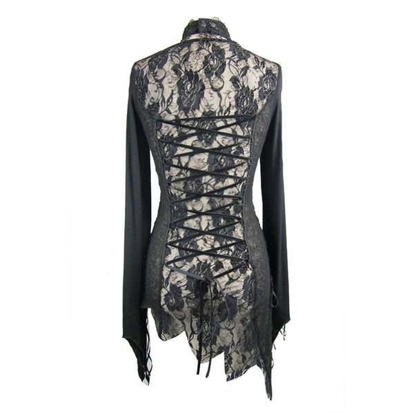 Rotting Roses Lace Sweater Top by Devil Fashion
