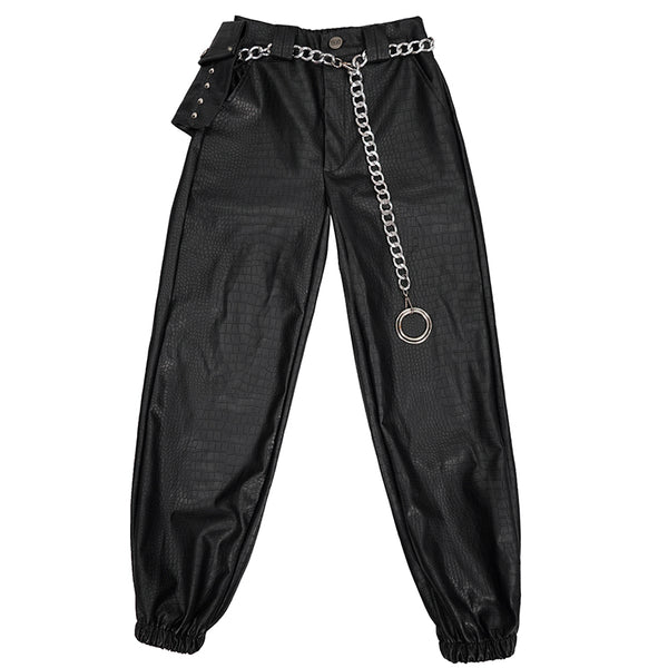 Damien Faux Leather Pants by Devil Fashion