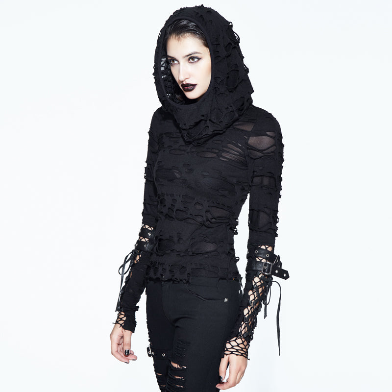 Gothic Slasher Hooded Top by Devil Fashion
