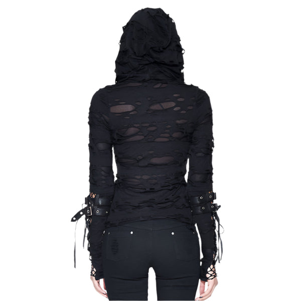 Gothic Slasher Hooded Top by Devil Fashion