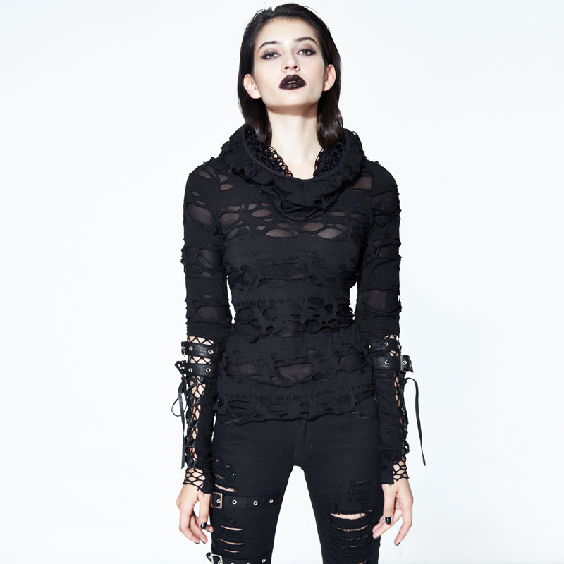 Gothic Slasher Hooded Top by Devil Fashion